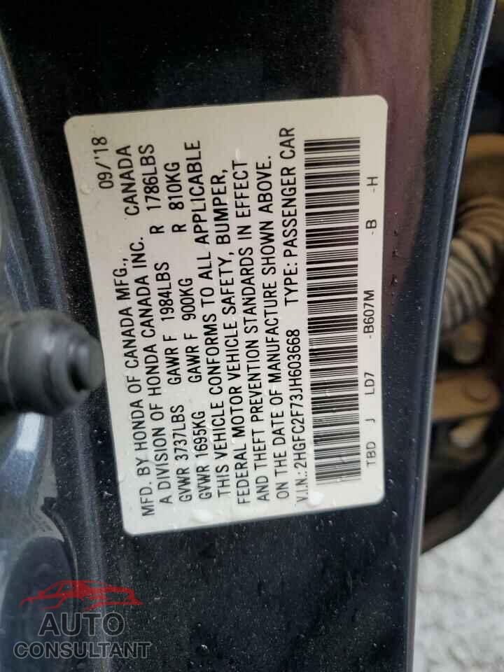 HONDA CIVIC 2018 - 2HGFC2F73JH603668
