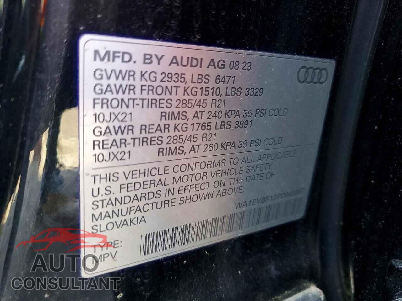 AUDI Q8 2023 - WA1EVBF13PD045367