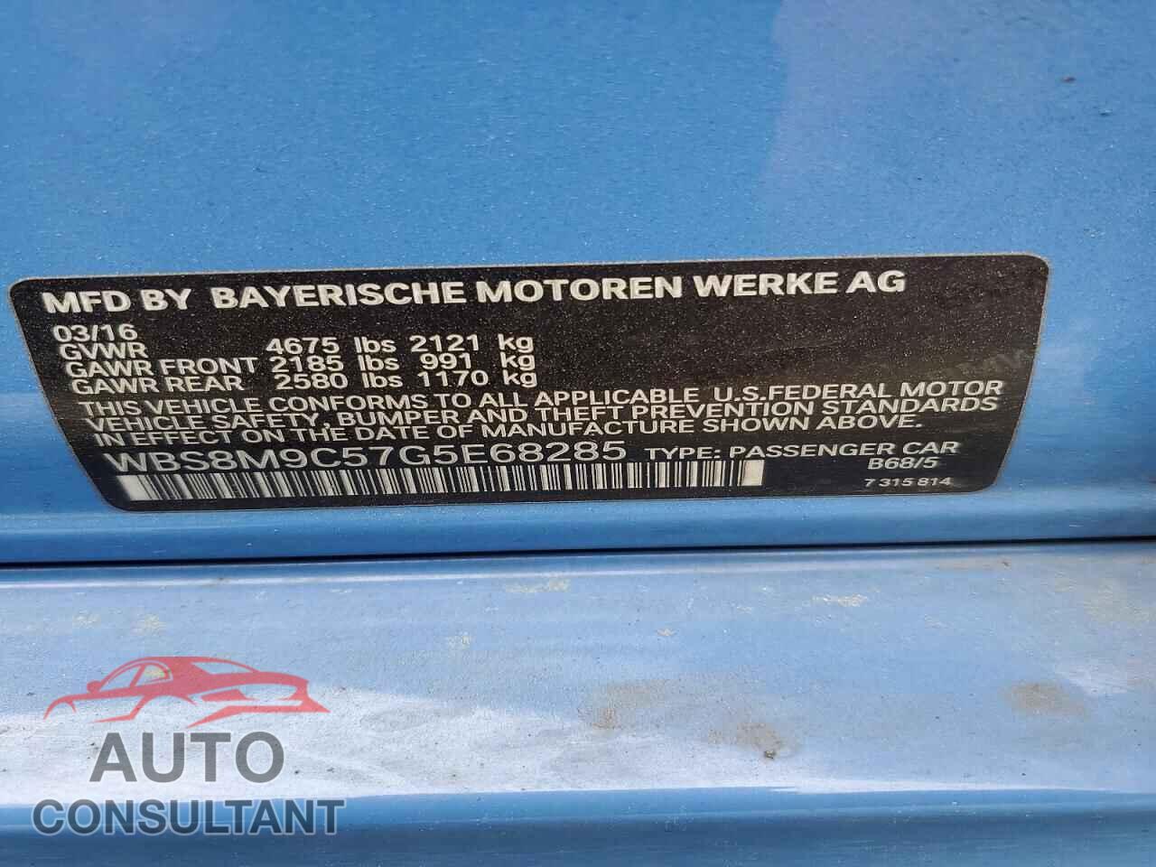 BMW M3 2016 - WBS8M9C57G5E68285