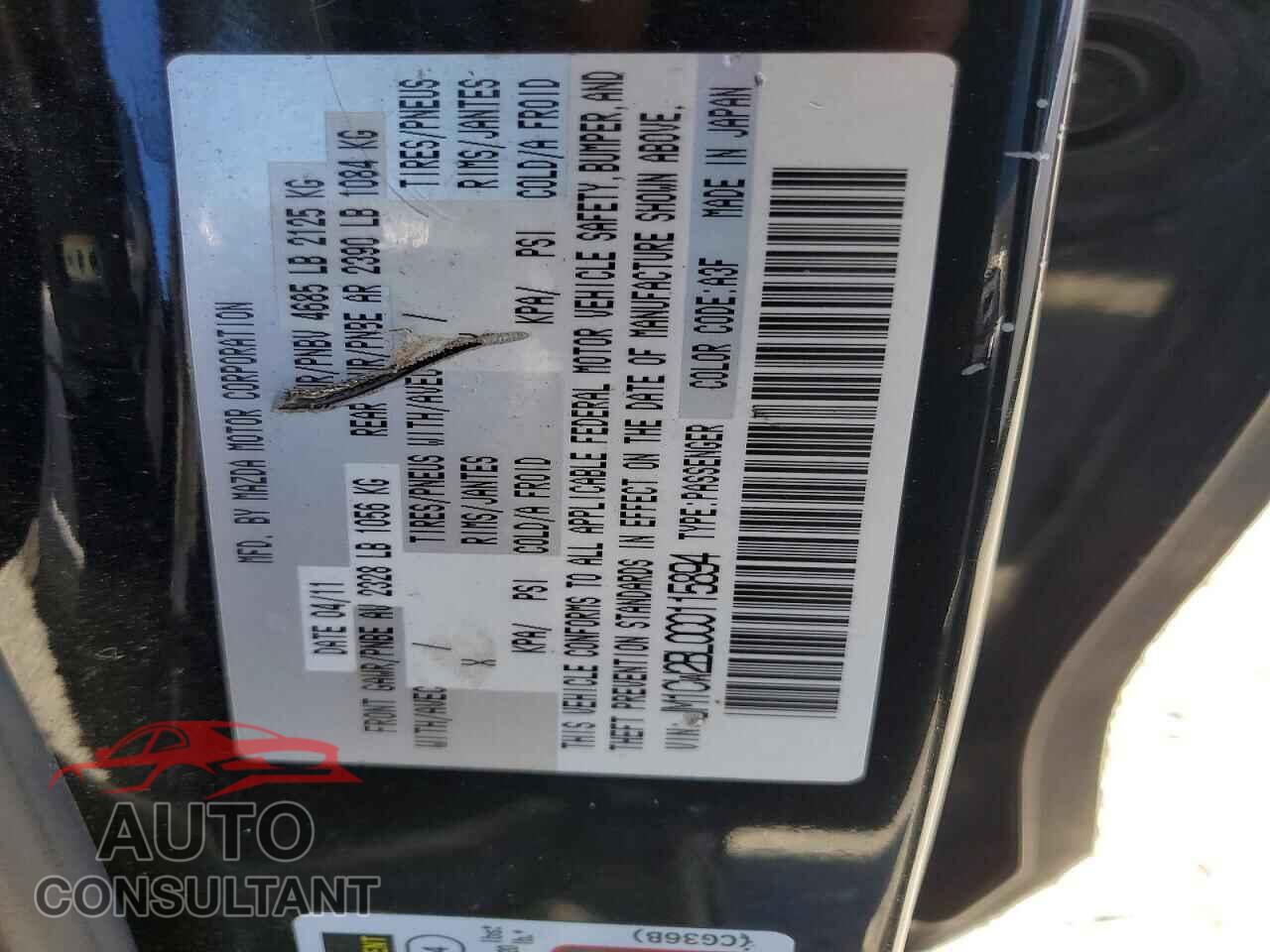MAZDA 5 2012 - JM1CW2BL0C0115894