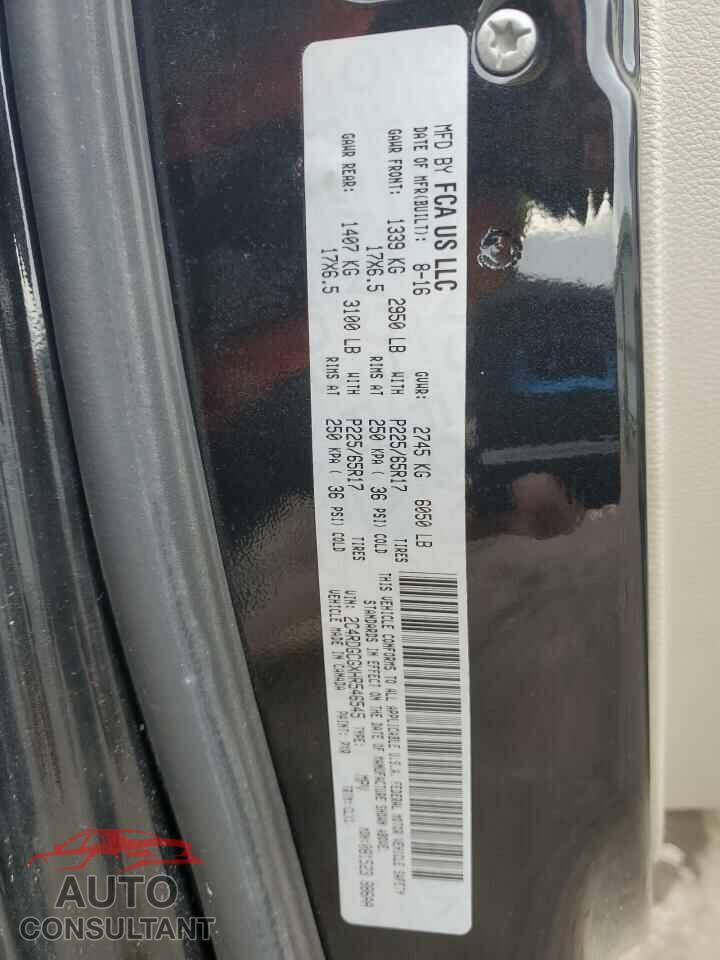 DODGE CARAVAN 2017 - 2C4RDGCGXHR546545