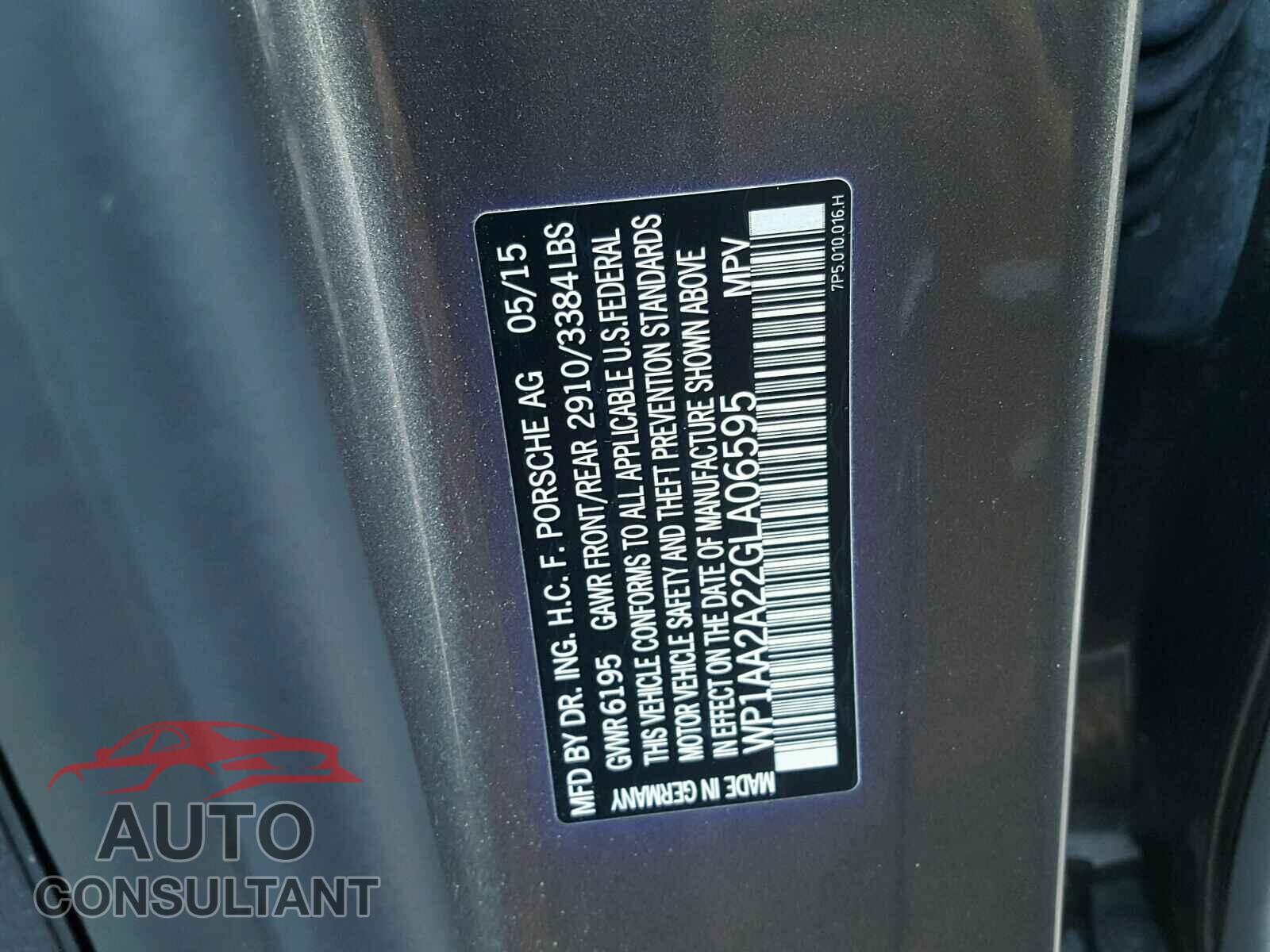 PORSCHE CAYENNE 2016 - WP1AA2A22GLA06595