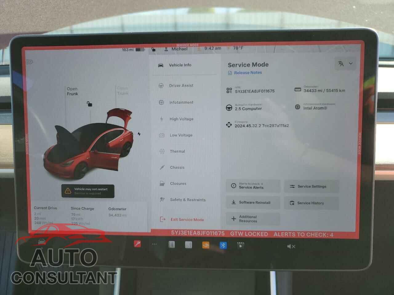 TESLA MODEL 3 2018 - 5YJ3E1EA8JF011675