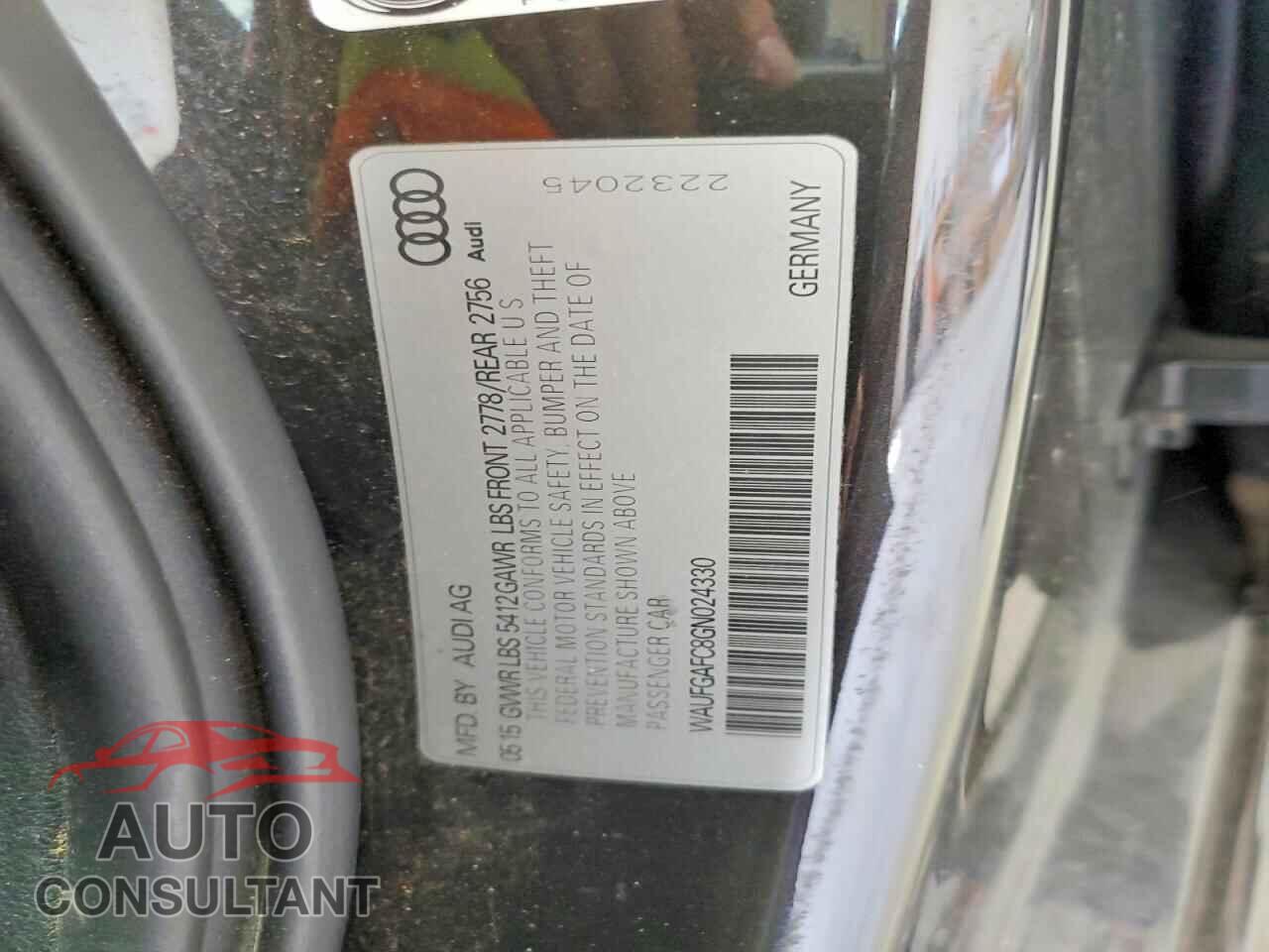 AUDI A6 2016 - WAUFGAFC8GN024330