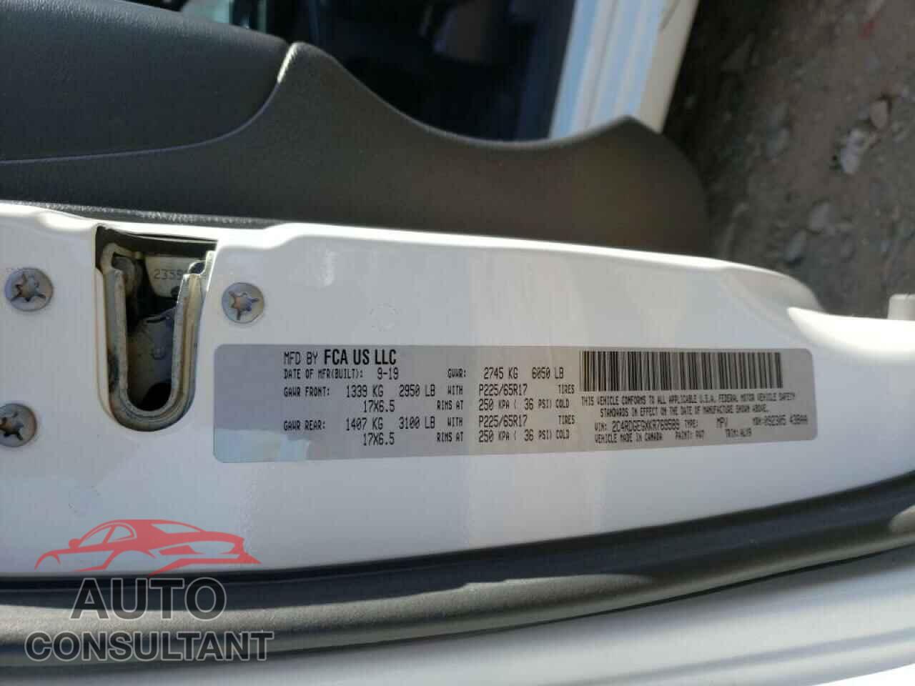 DODGE GRAND CARA 2019 - 2C4RDGEGXKR769589