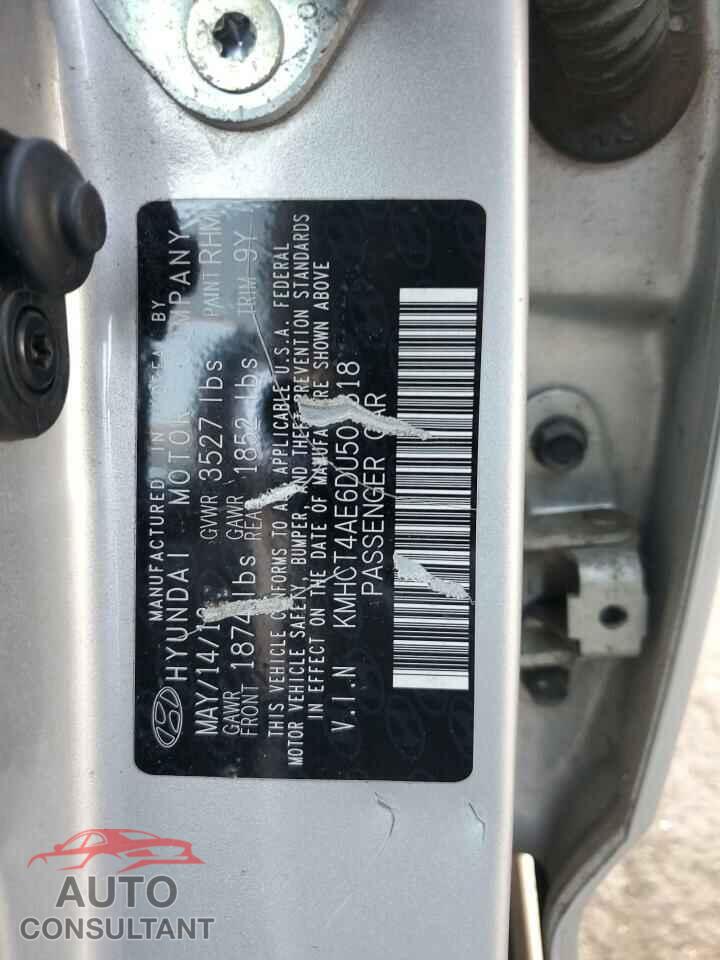 HYUNDAI ACCENT 2013 - KMHCT4AE6DU502818