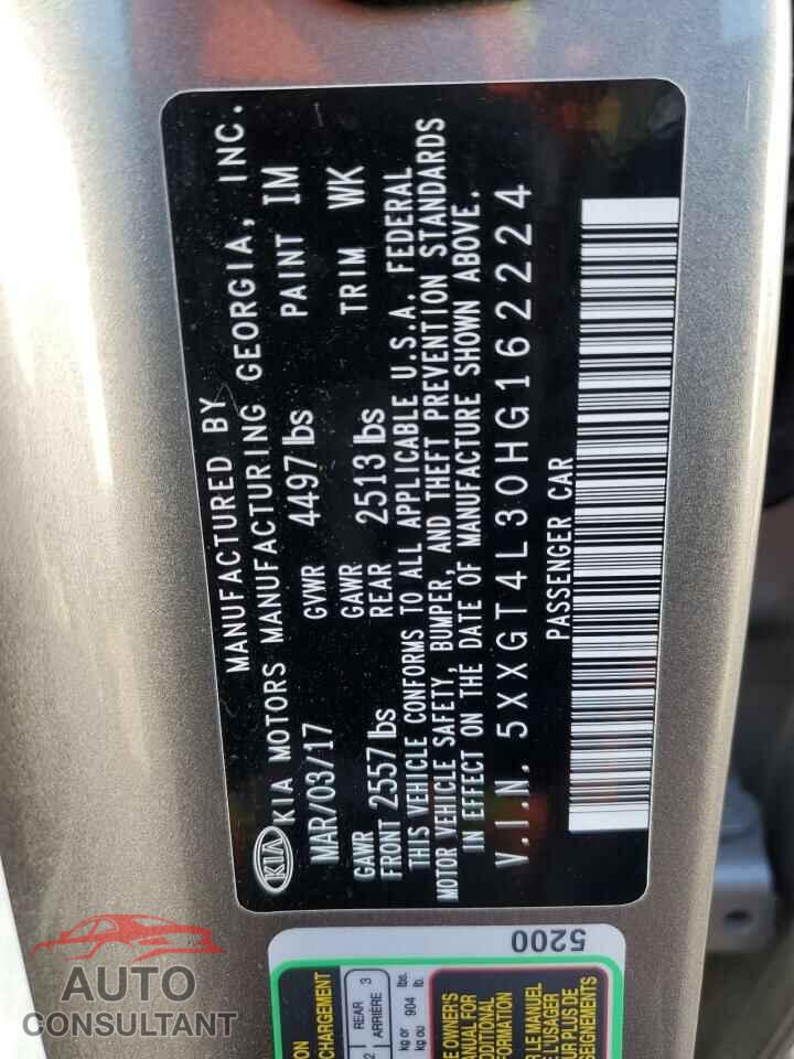 KIA OPTIMA 2017 - 5XXGT4L30HG162224
