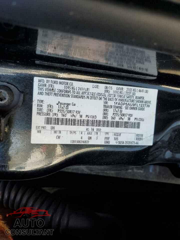 FORD CMAX 2015 - 1FADP5AU9FL123739