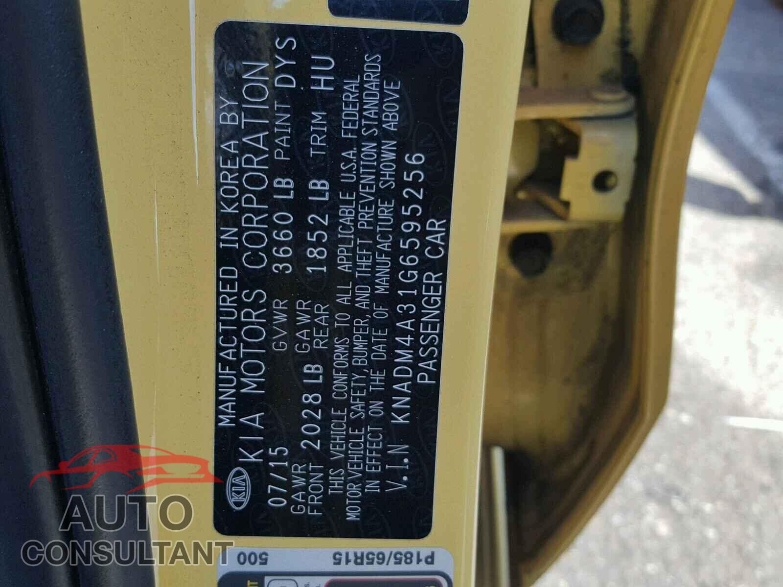 KIA RIO 2016 - KNADM4A31G6595256