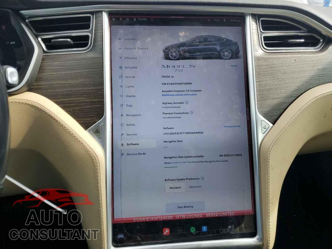 TESLA MODEL S 2016 - 5YJSA1E14GF124569