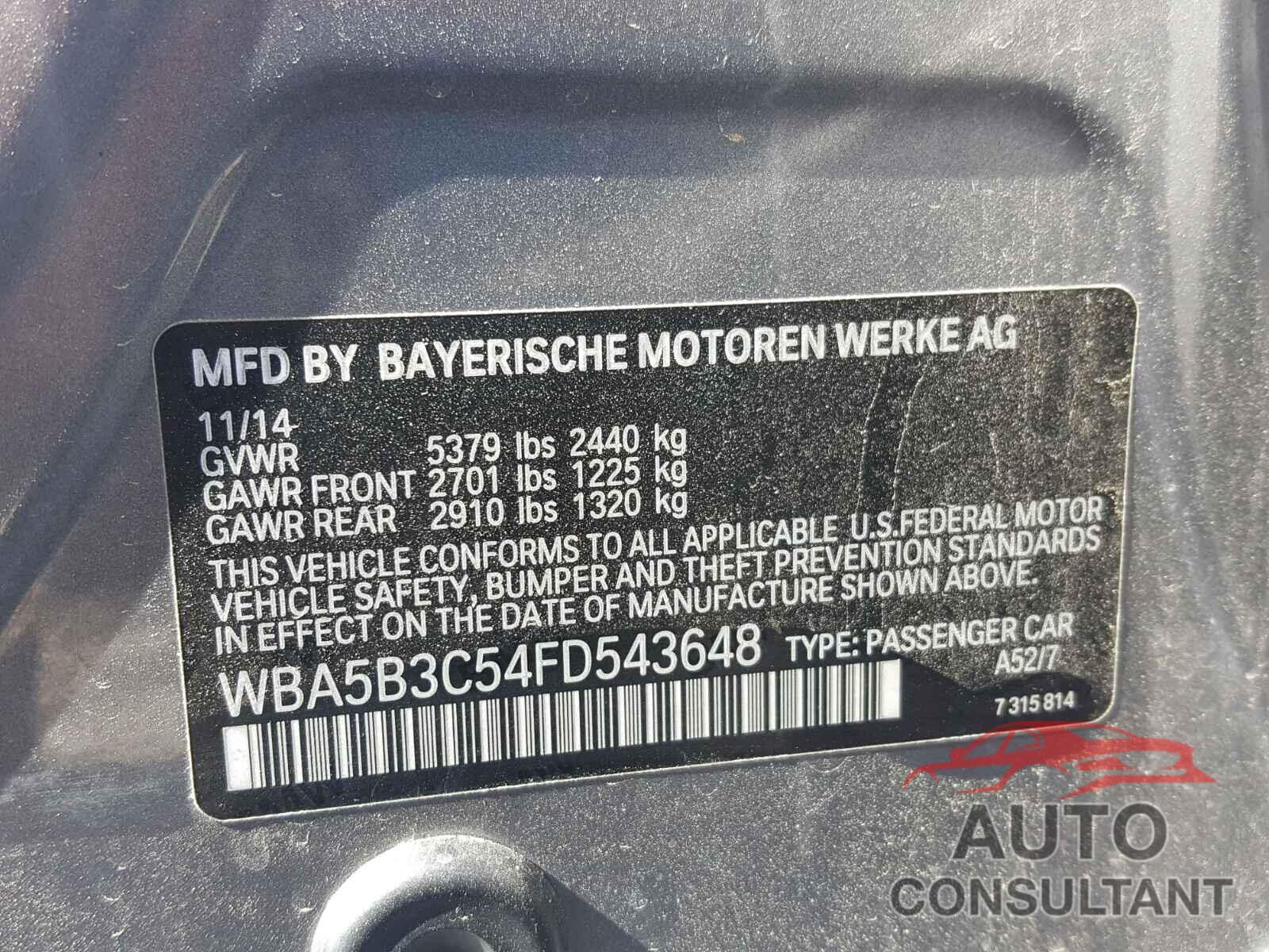 BMW 535 XI 2015 - WBA5B3C54FD543648