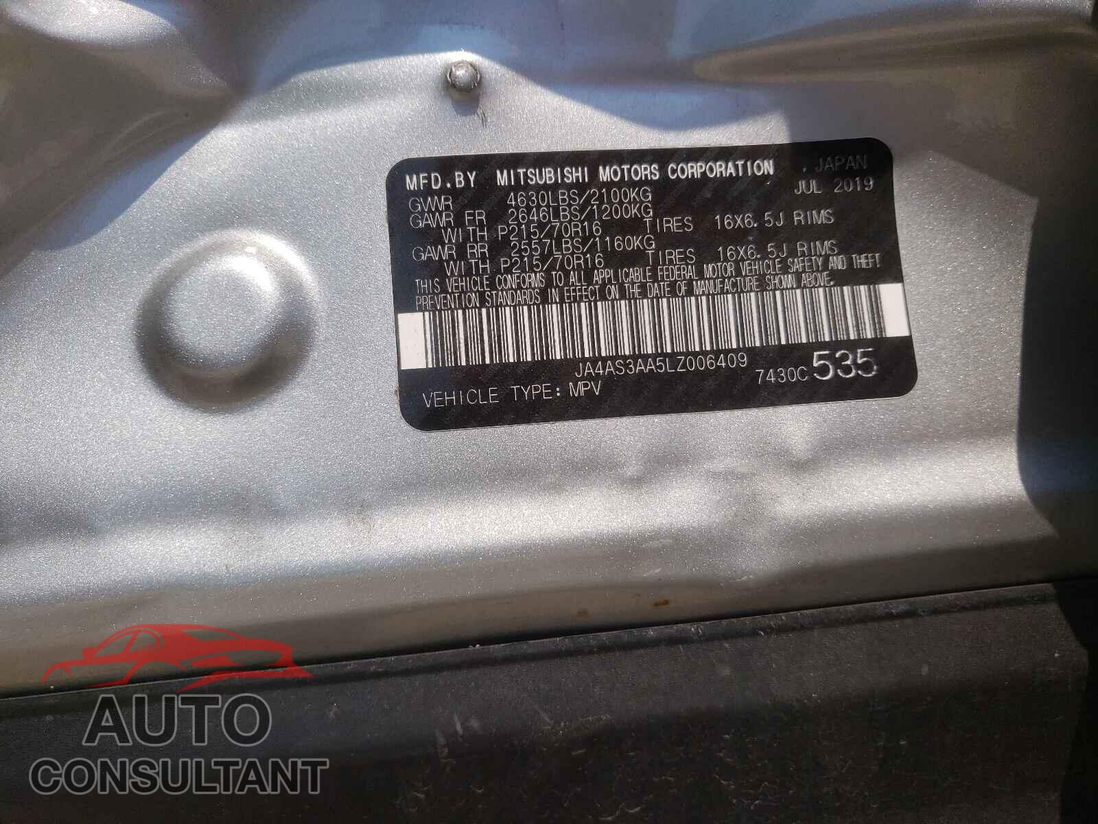MITSUBISHI ECLIPSE 2020 - JA4AS3AA5LZ006409