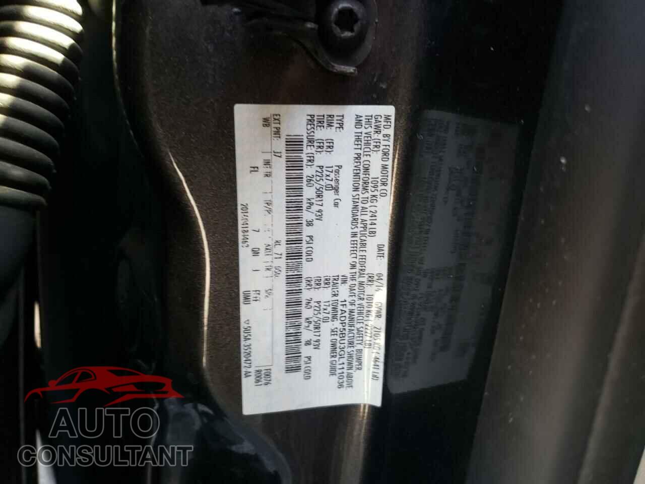 FORD CMAX 2016 - 1FADP5BU3GL111036