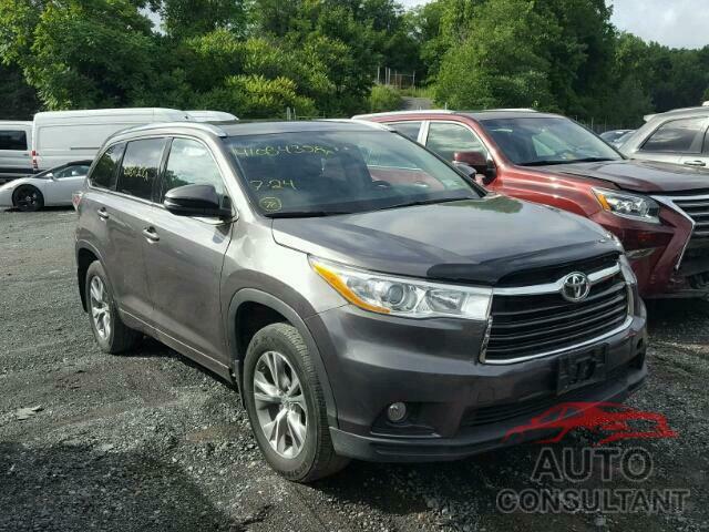TOYOTA HIGHLANDER 2015 - 5TDJKRFH6FS154718