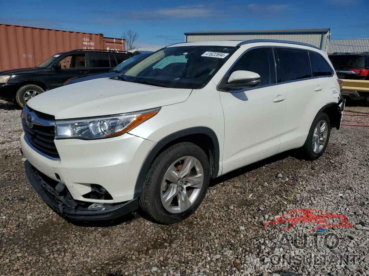 TOYOTA HIGHLANDER 2016 - 5TDYKRFHXGS121589