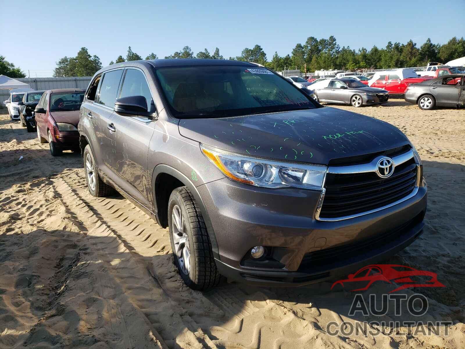 TOYOTA HIGHLANDER 2016 - 5TDZKRFH9GS152806