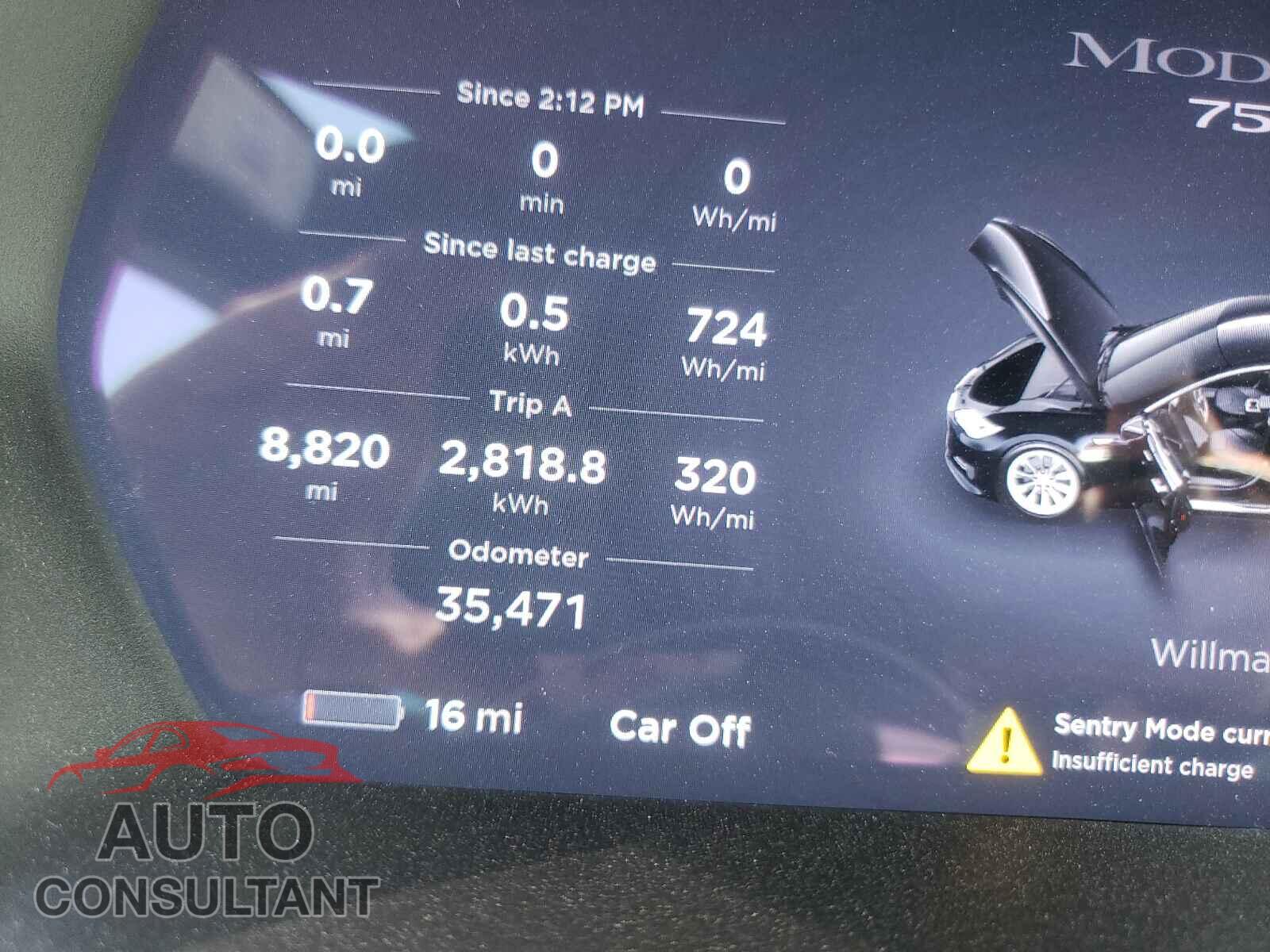 TESLA MODEL S 2016 - 5YJSA1E2XGF170416