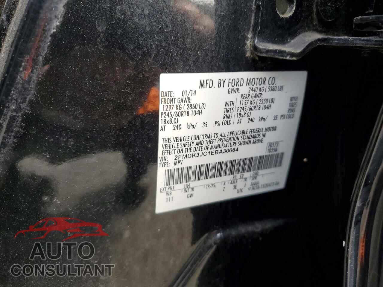 FORD EDGE 2014 - 2FMDK3JC1EBA30664