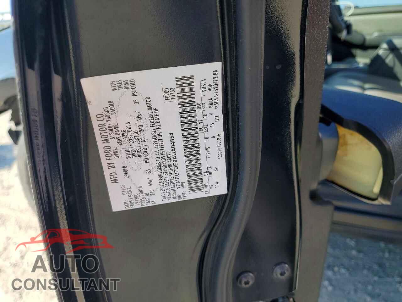 FORD EXPLORER 2010 - 1FMEU7DE9AUA04854