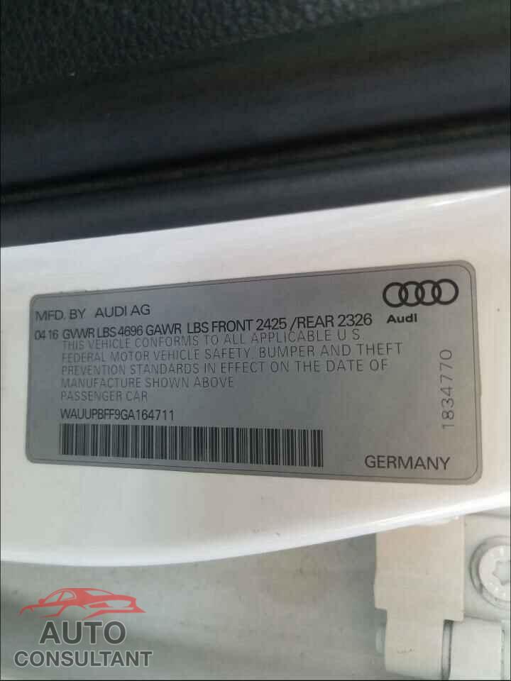 AUDI A3 2016 - WAUUPBFF9GA164711