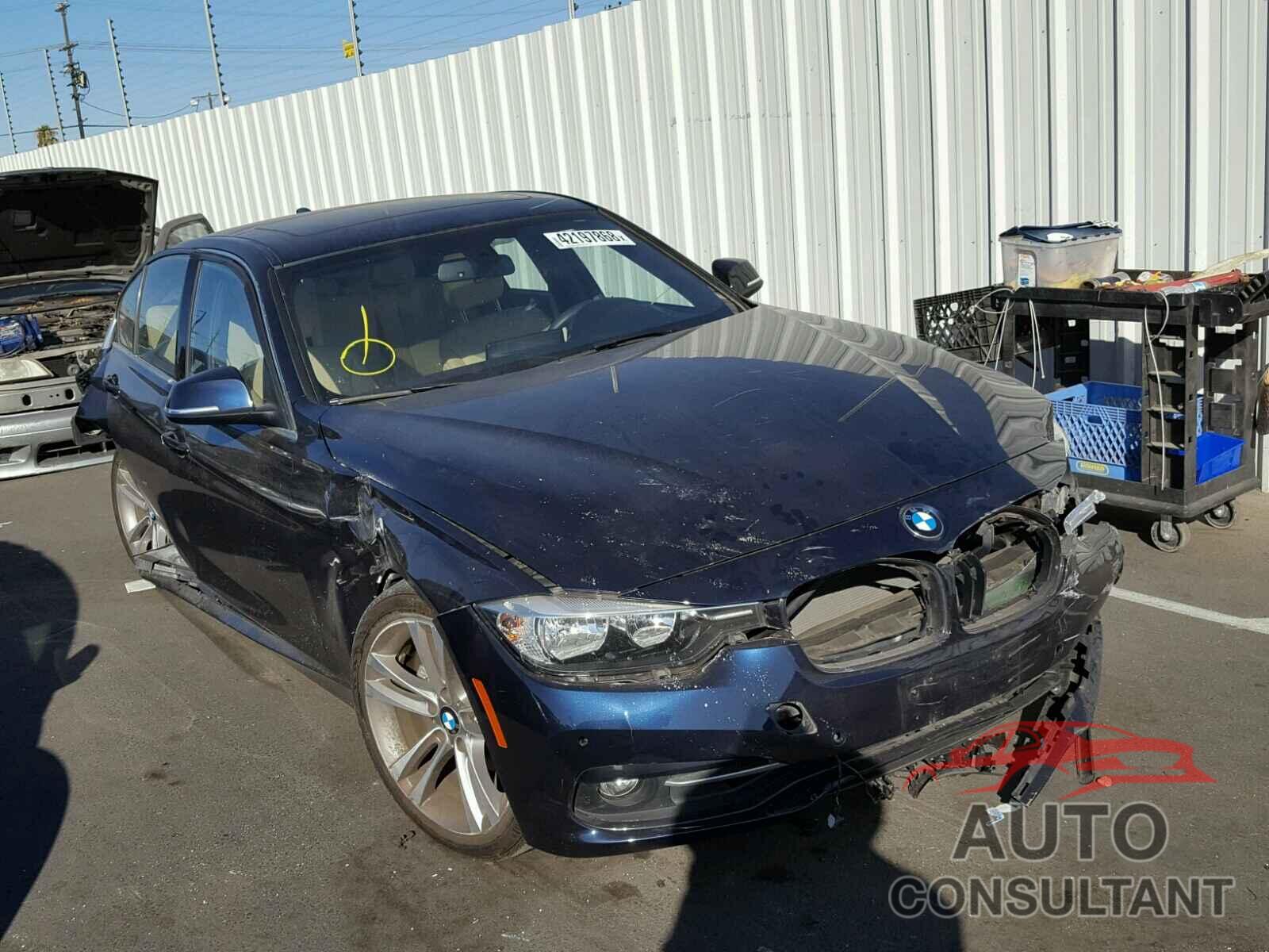 BMW 3 SERIES 2017 - WBA8B9G55HNU50418