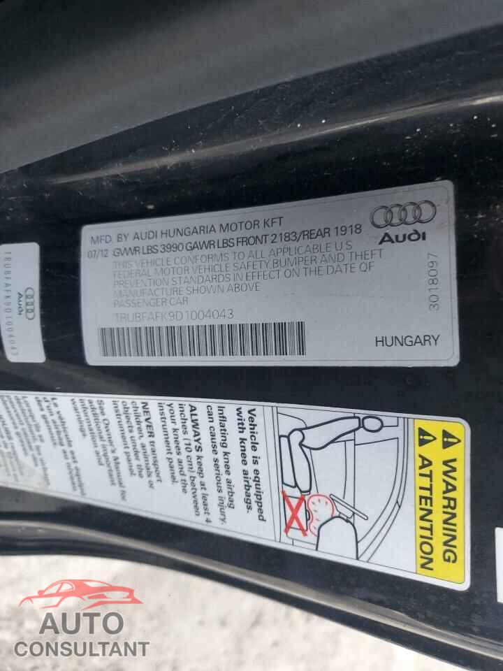 AUDI TT 2013 - TRUBFAFK9D1004043