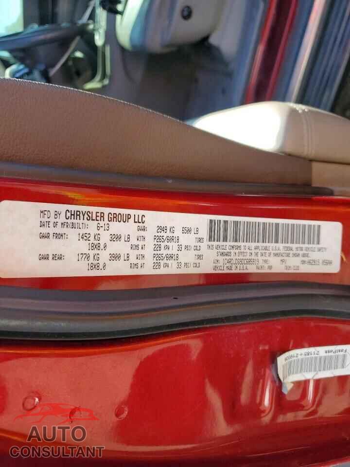 DODGE DURANGO 2013 - 1C4RDJDG9DC685919