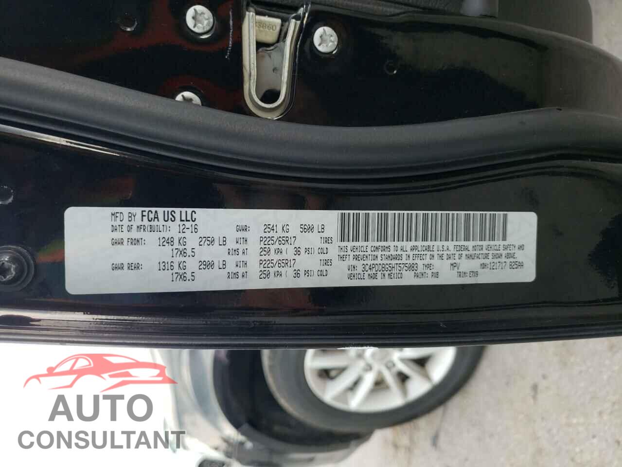 DODGE JOURNEY 2017 - 3C4PDDBG5HT575083