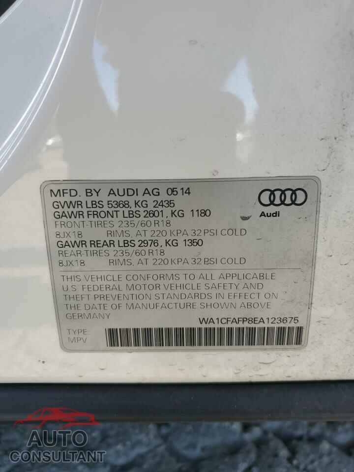 AUDI Q5 2014 - WA1CFAFP8EA123675