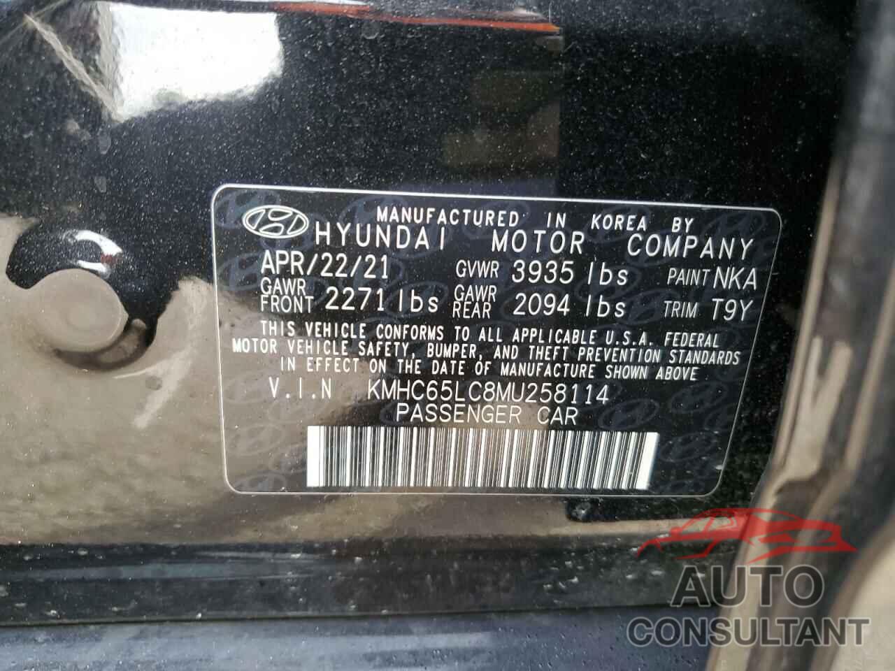 HYUNDAI IONIQ 2021 - KMHC65LC8MU258114