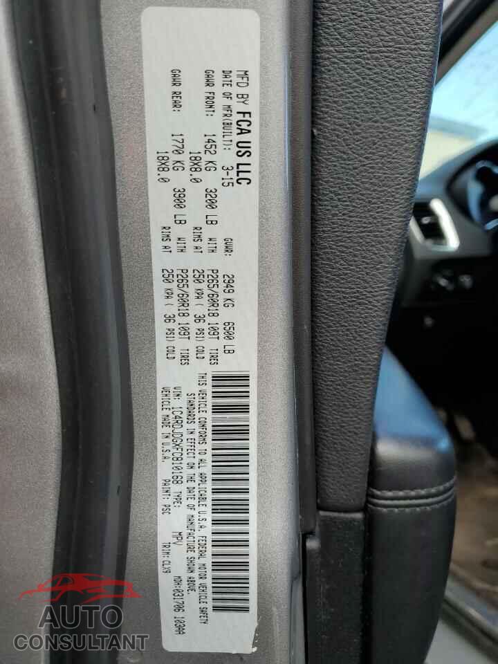 DODGE DURANGO 2016 - 1C4RDJDG7GC341025