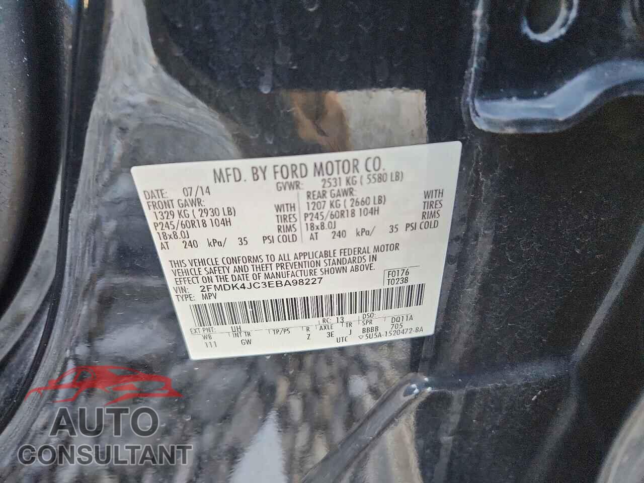 FORD EDGE 2014 - 2FMDK4JC3EBA98227