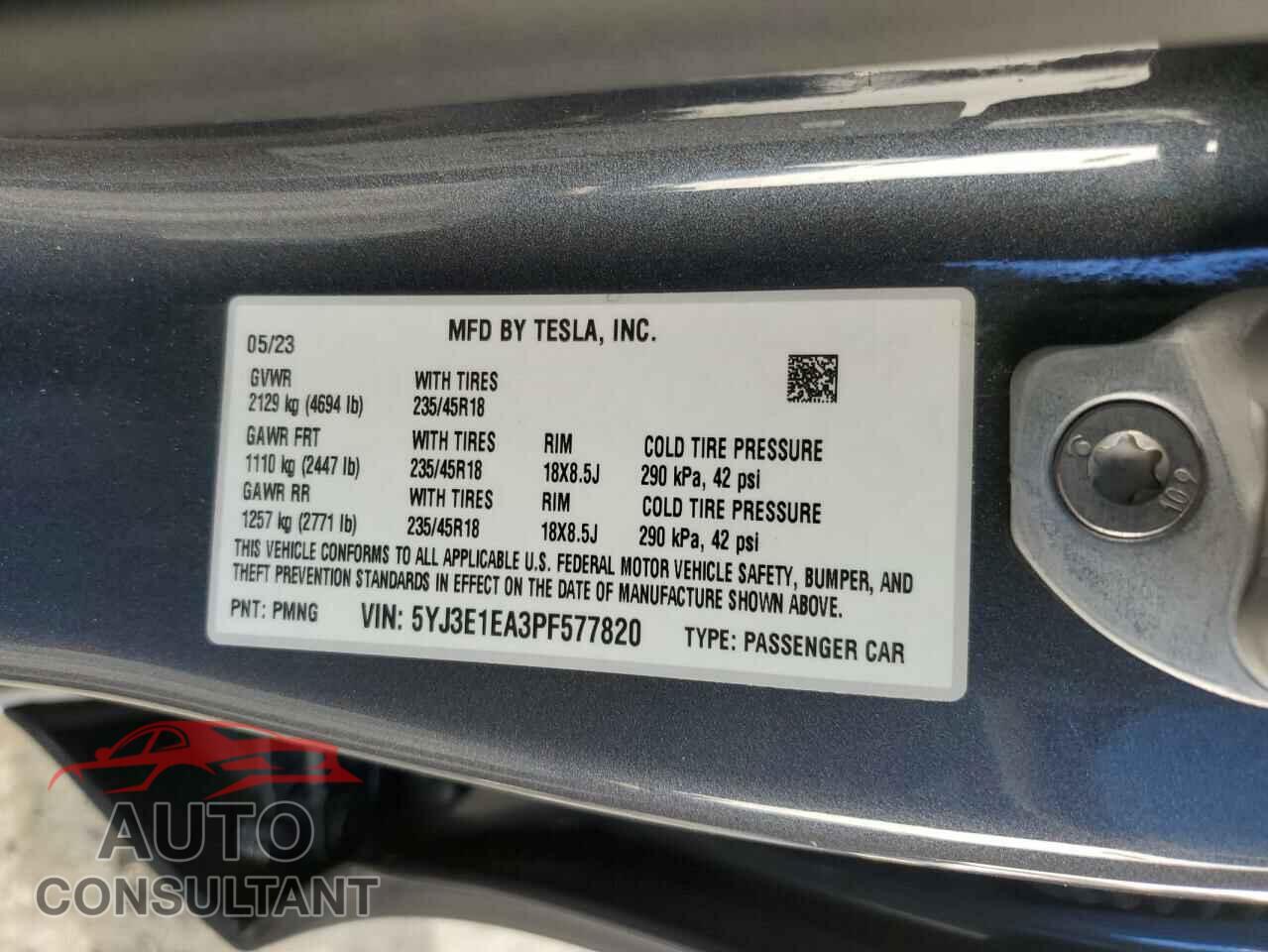 TESLA MODEL 3 2023 - 5YJ3E1EA3PF577820