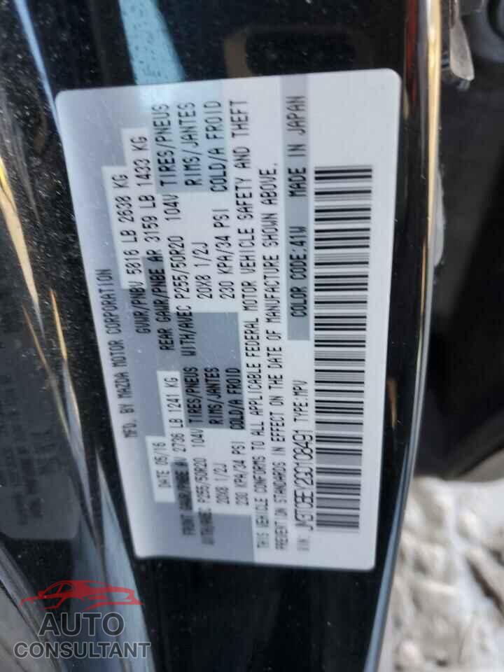 MAZDA CX-9 2016 - JM3TCBEY2G0108491