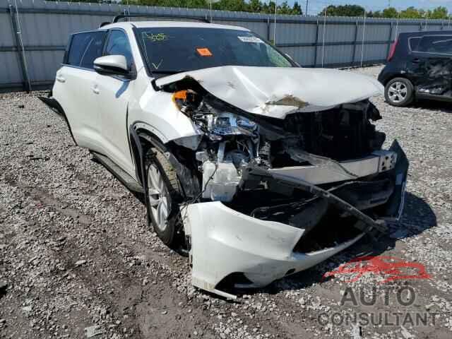 TOYOTA HIGHLANDER 2015 - 5TDZKRFH5FS104671