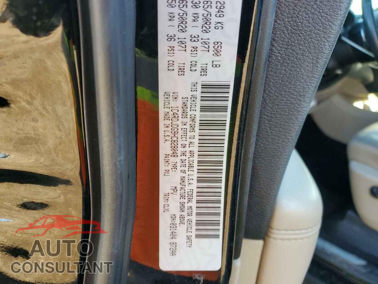 DODGE DURANGO 2017 - 1C4RDJDG9HC828048