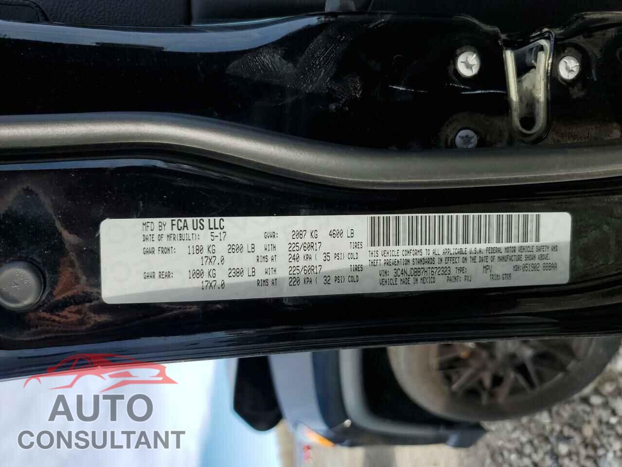 JEEP COMPASS 2017 - 3C4NJDBB7HT672323