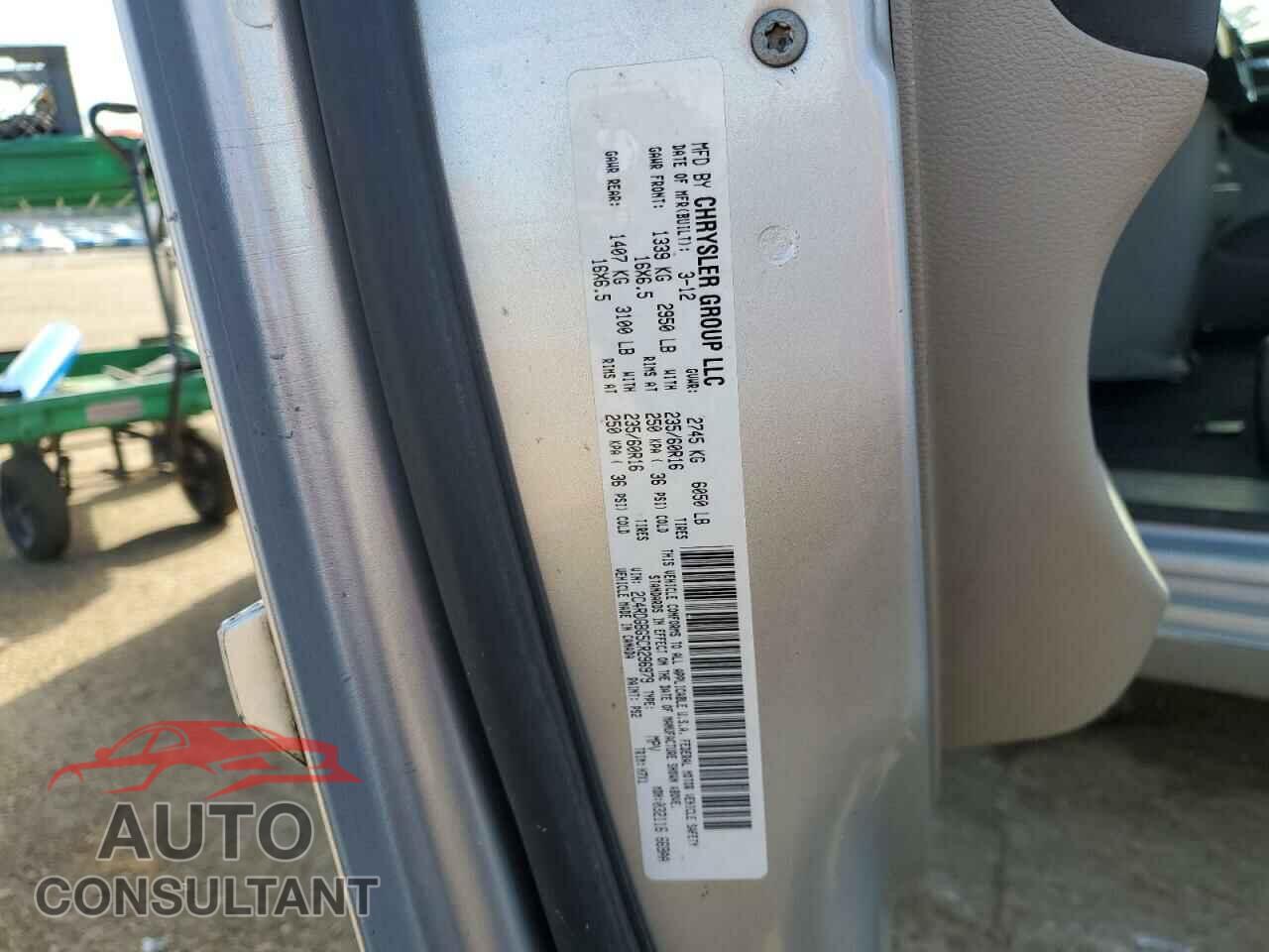 DODGE CARAVAN 2012 - 2C4RDGBG5CR296979