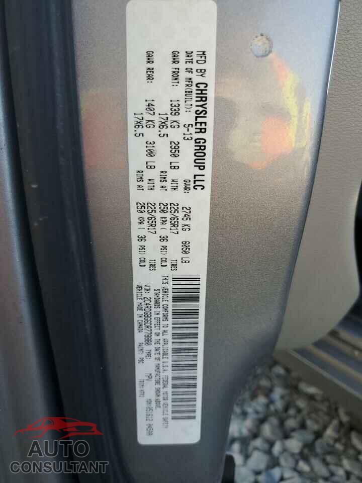 DODGE CARAVAN 2013 - 2C4RDGBG6DR778880