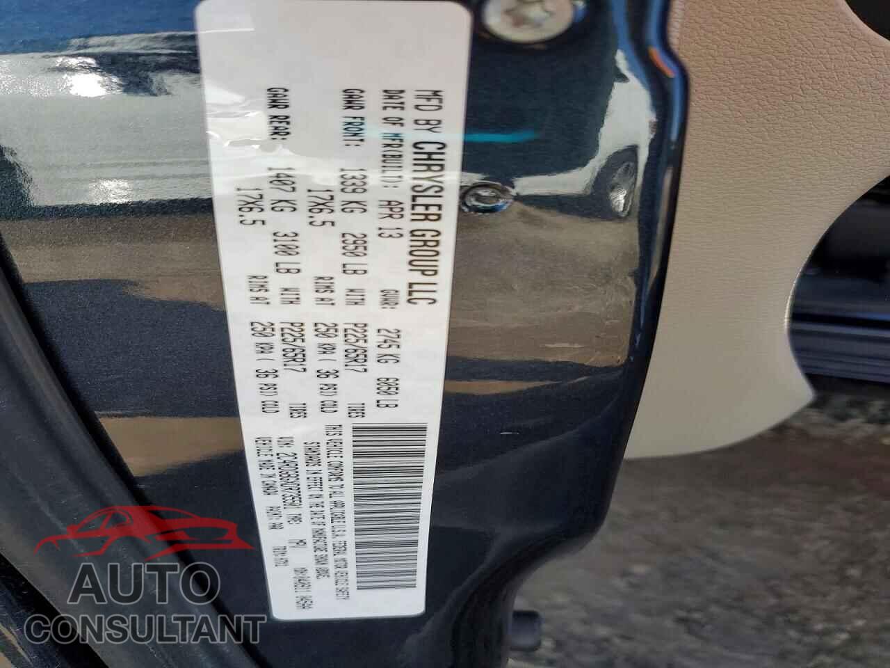 DODGE CARAVAN 2013 - 2C4RDGBGXDR735501