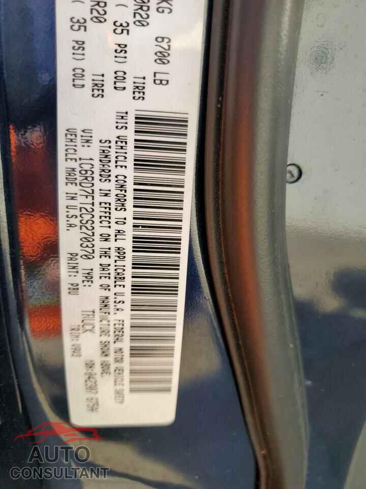 DODGE RAM 1500 2012 - 1C6RD7FT2CS270370
