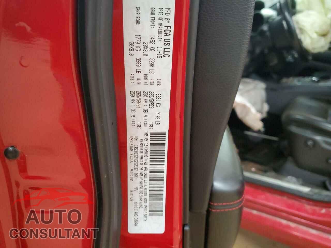 DODGE DURANGO 2015 - 1C4SDHCT2FC222337