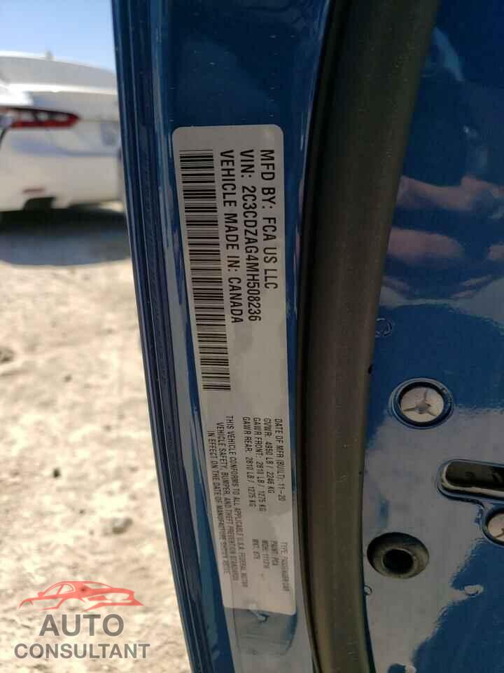 DODGE CHALLENGER 2021 - 2C3CDZAG4MH508236
