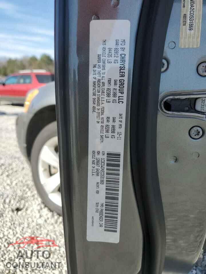 DODGE CALIBER 2012 - 1C3CDWDA2CD531869