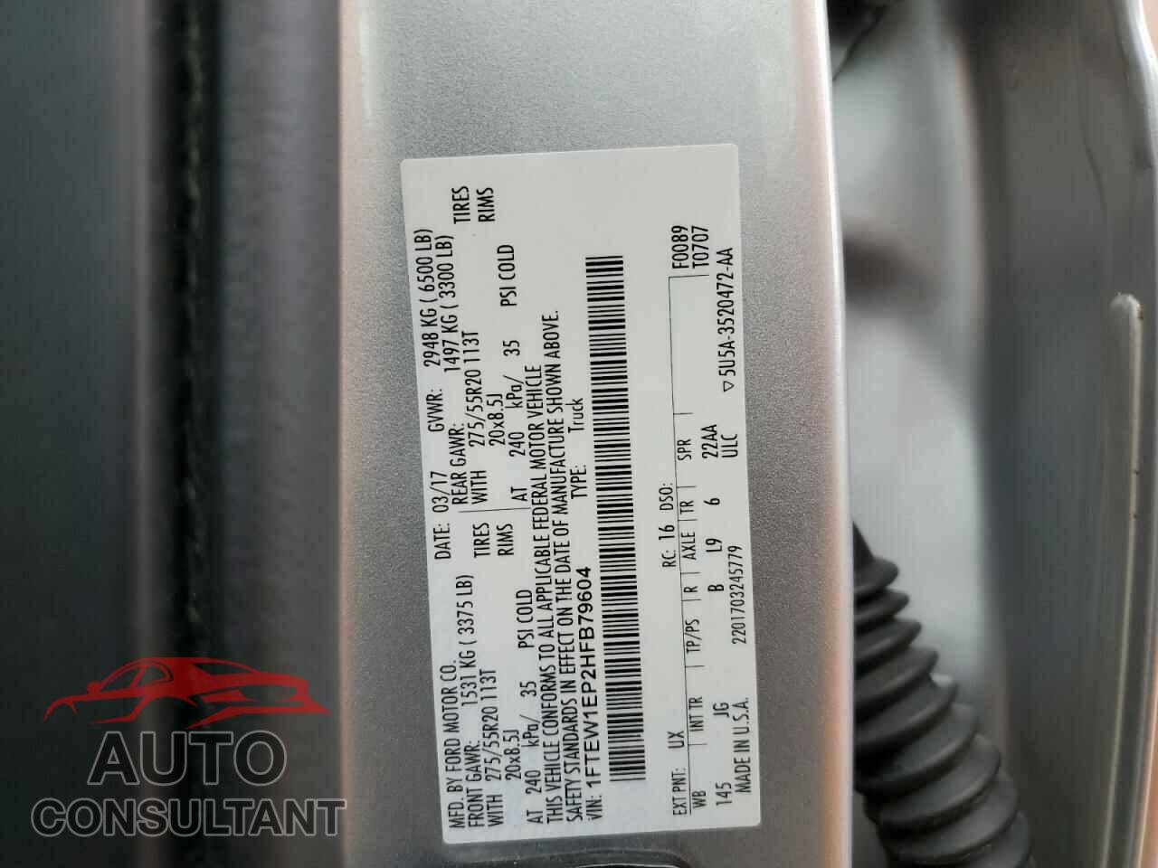 FORD F-150 2017 - 1FTEW1EP2HFB79604