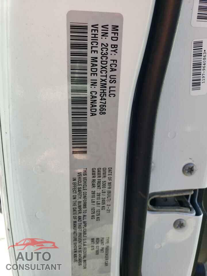 DODGE CHARGER 2021 - 2C3CDXCTXMH547668