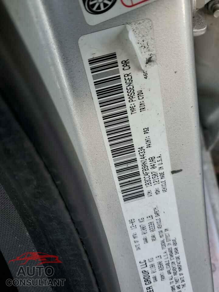 DODGE AVENGER 2010 - 1B3CC4FB9AN144334