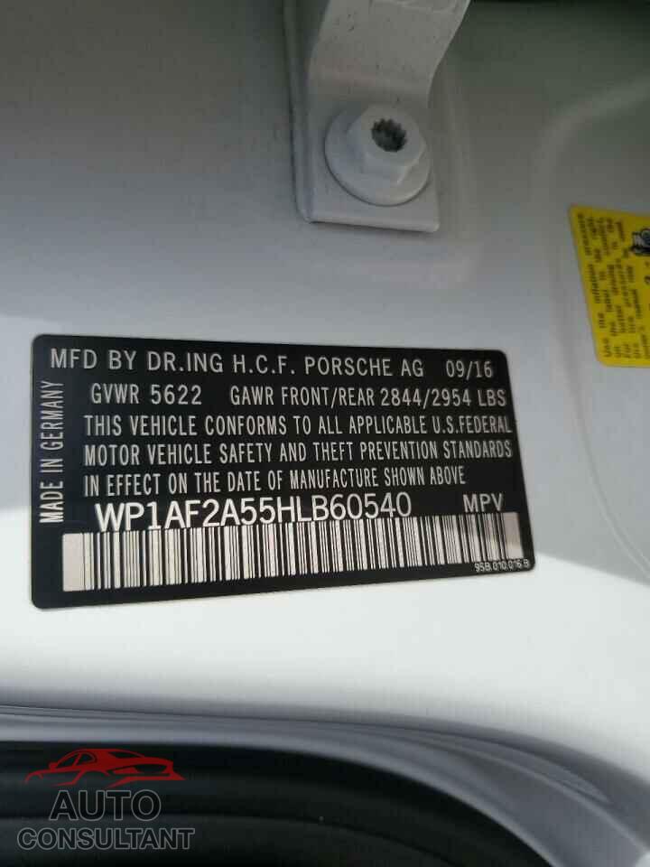 PORSCHE MACAN 2017 - WP1AF2A55HLB60540