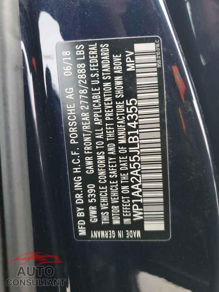 PORSCHE MACAN 2018 - WP1AA2A55JLB14355