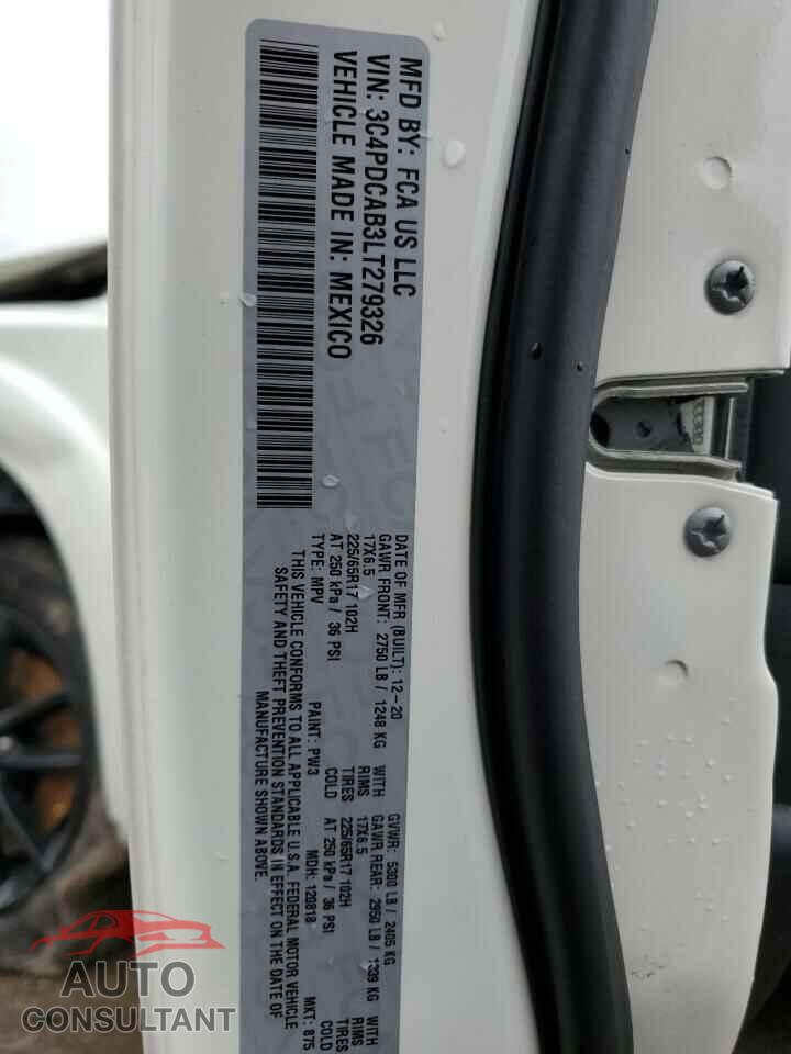 DODGE JOURNEY 2020 - 3C4PDCAB3LT279326